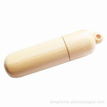 Bamboo Bullet-shaped USB3.0 Flash Drive, customized colors welcomed